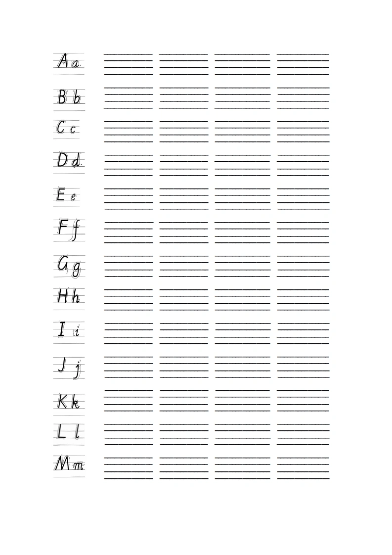 26个字母英语书写字帖-学芽网