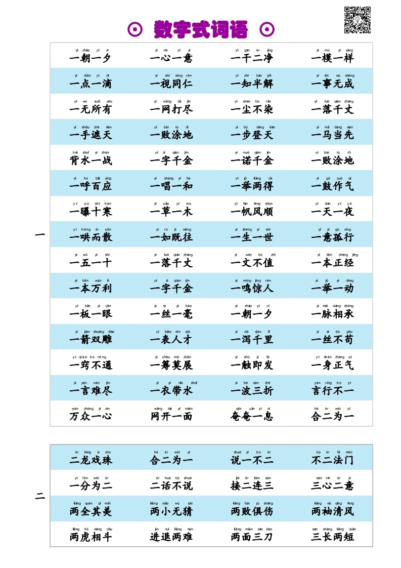 数字式词语-学芽网