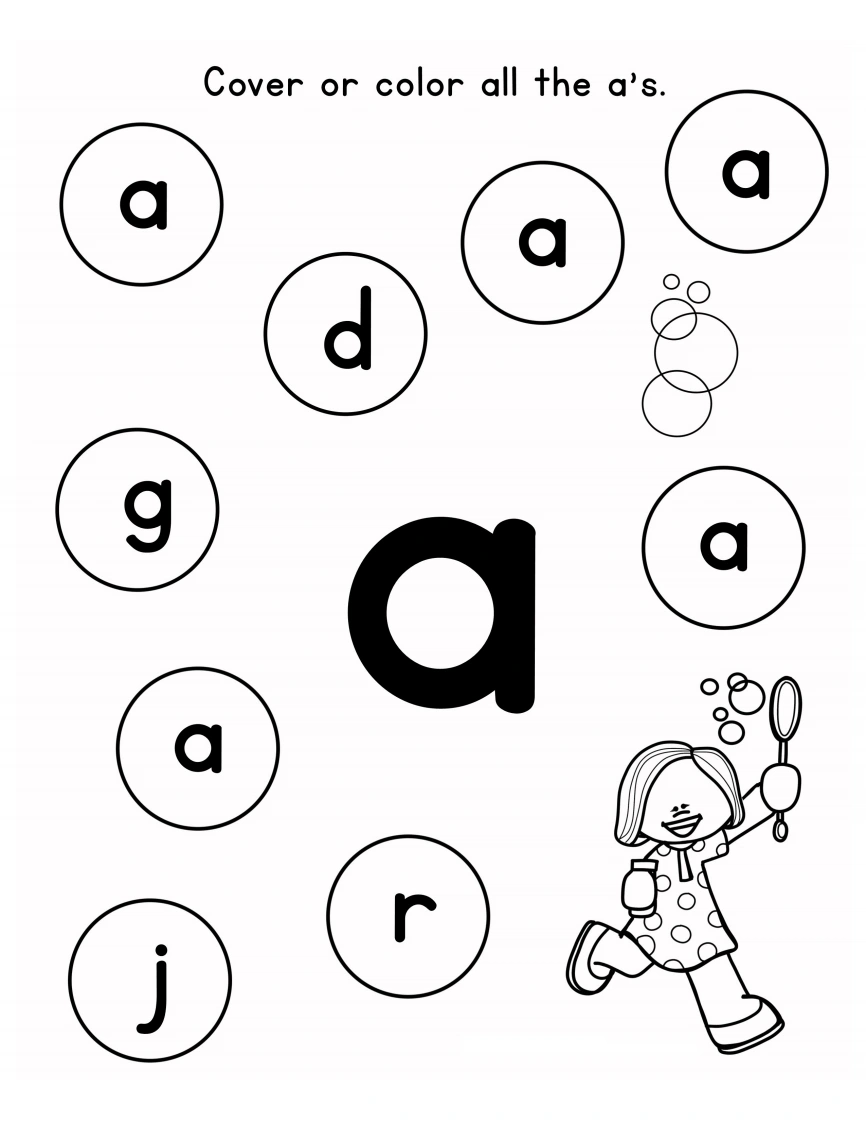 视觉训练-找小写字母-26张-学芽网